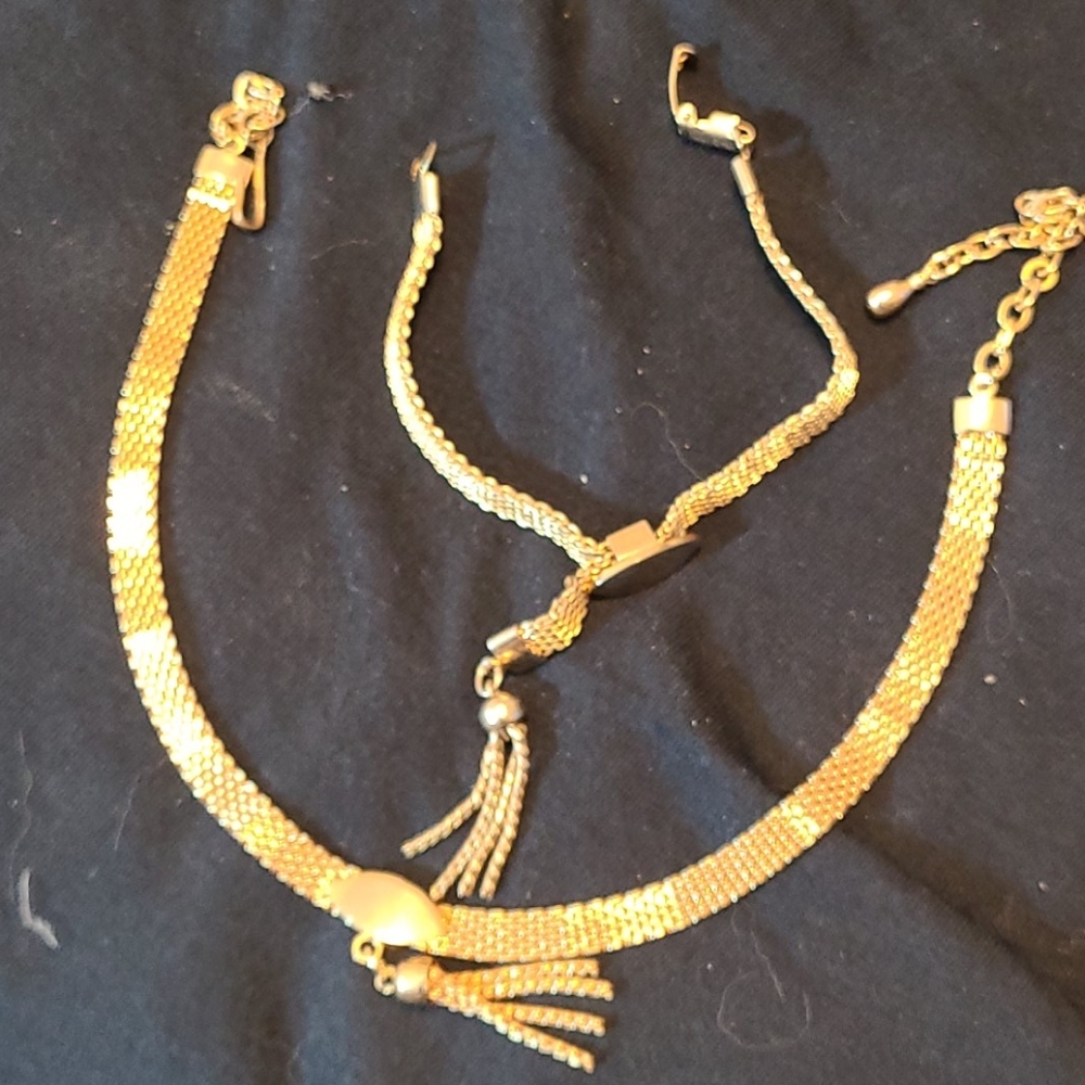 Vintage signed Judy Lee necklace and bracelet